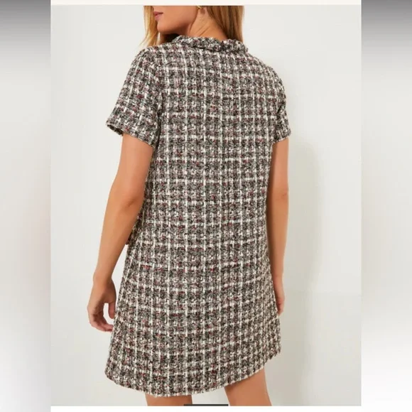 Tuckernuck Tweed Mini Dress - Red, Black, White - Picture 4 of 12